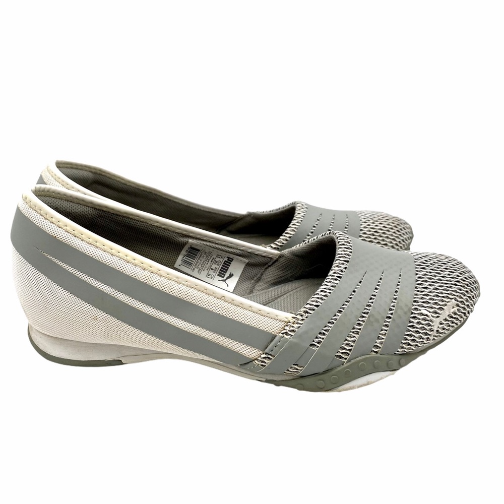 Puma Ash Alta Grey & White Slip-ons